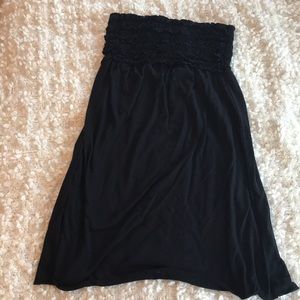 Black ruffle swim coverup